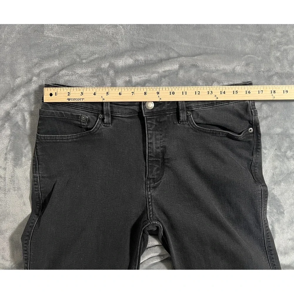 Duer Performance Slim Fit Jeans Mens 34x30 Black Denim Tapered Stretch Organic